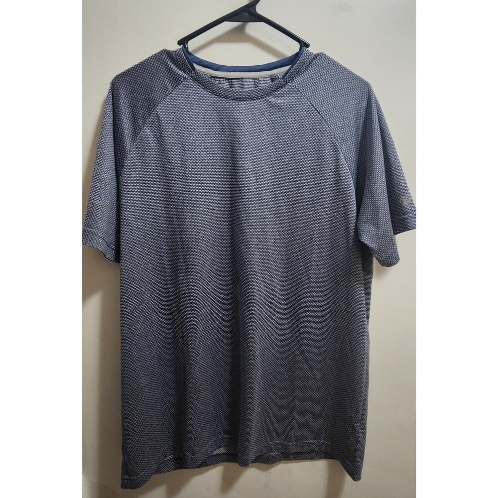 Etonic Mens Medium Athletic Performance Shirt Blue Gray Short Sleeve Active Tee